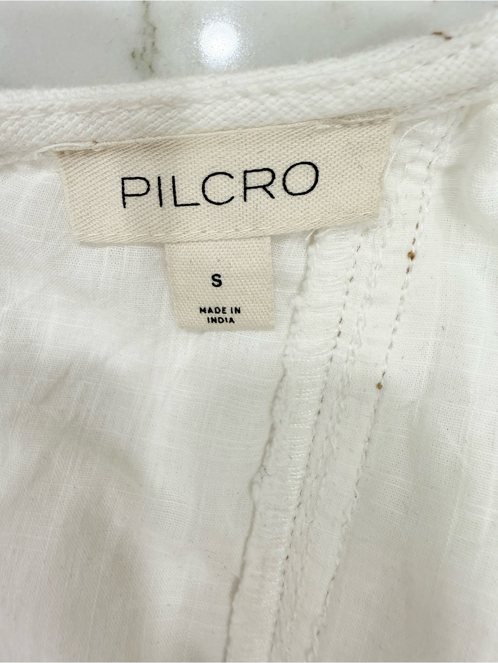 Pilcro White Ruffle V-Neck Mini Dress - Picture 2 of 9